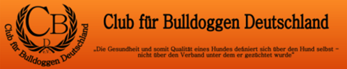 Das Logo Banner vom Verein dem Club für Bulldoggen Deutschland e.V.